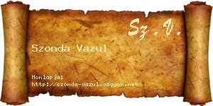 Szonda Vazul névjegykártya